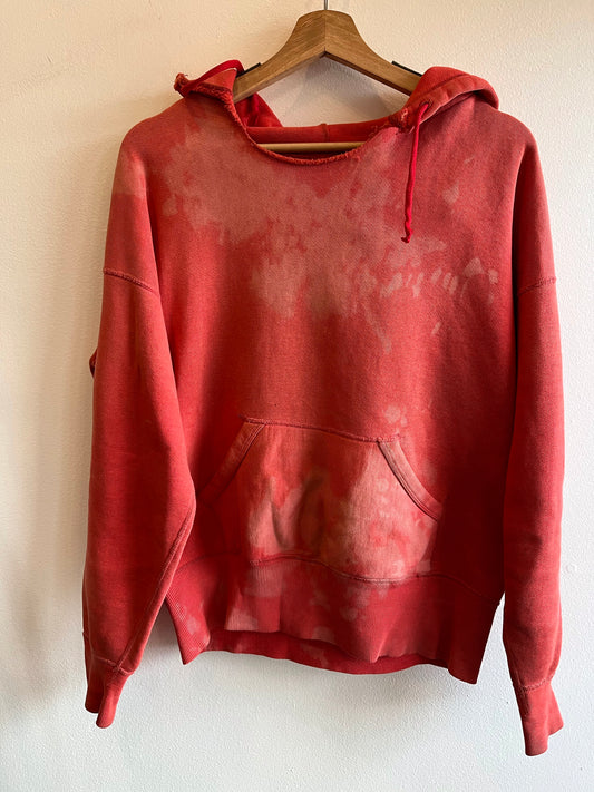 Vintage 1950’s Sunfaded Red Hooded Sweatshirt - La Lovely Vintage 