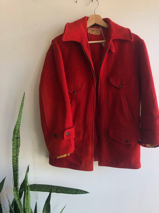 Vintage 1950’s Red Stag Wool Hunting Mackinaw Jacket - La Lovely Vintage 