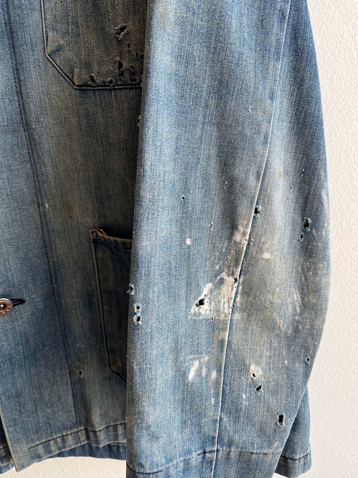 Vintage 1950’s Donut Button Denim Chore Coat