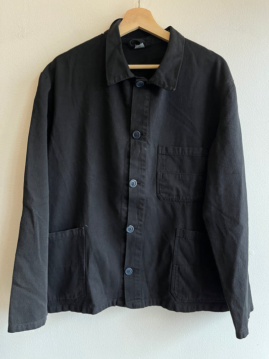 Vintage 1970/80’s Black French Chore Coat - La Lovely Vintage 