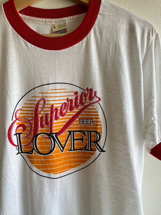 Vintage 1970/80’s Superior Beer Ringer T-Shirt - La Lovely Vintage 