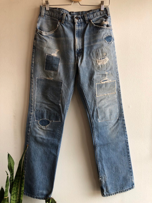 Vintage Levi’s Patchwork Orange Tab - La Lovely Vintage 