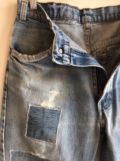 Vintage Levi’s Patchwork Orange Tab - La Lovely Vintage 