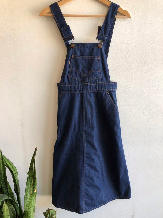 Vintage 1970’s Levi’s “Big E” One-Wash Overall Skirt - La Lovely Vintage 