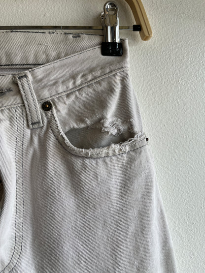 Vintage 1980’s Levi’s 501 Off-White Denim Jeans