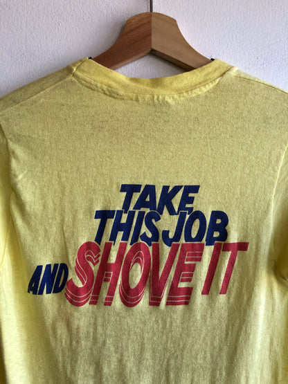 Vintage 1981 Writer’s Guild Strike “Take This Job And Shove It” T-Shirt