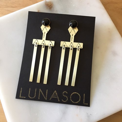 LUNASOL Designs - Sun Ray Earrings - La Lovely Vintage 